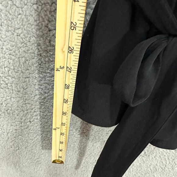 Lane Bryant Top Women 26 Black Half Sleeve‎ Tie Back Babydoll Stretch Minimalist - Picture 5 of 8